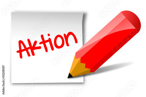 Aktion + Bleistift, vektor