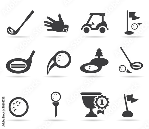 Golf Icons Set