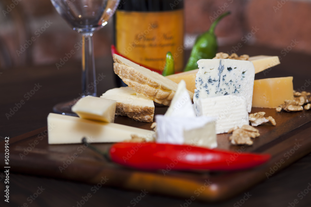 cheese and red wine