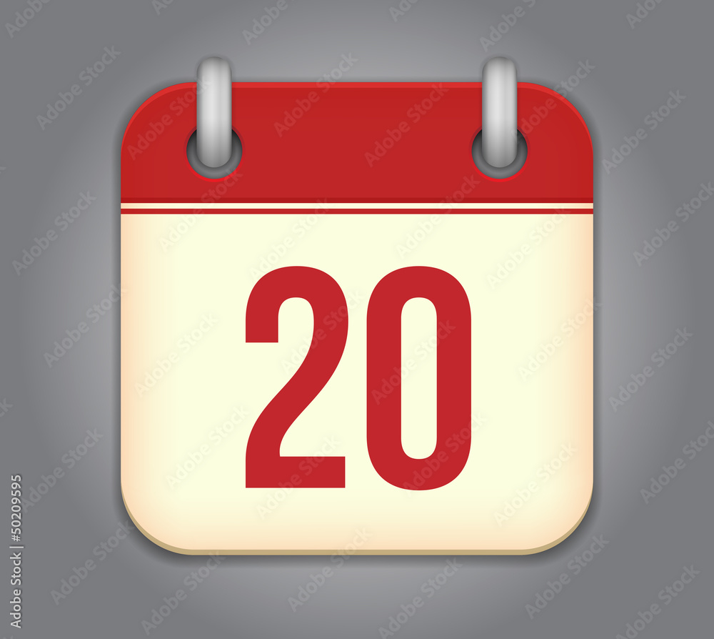 Vector calendar app icon Vector calendar app icon