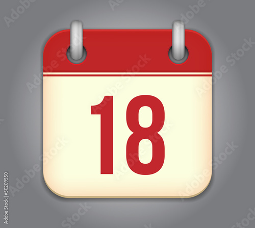 Vector calendar app icon