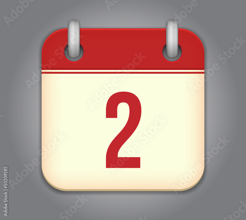 Vector calendar app icon