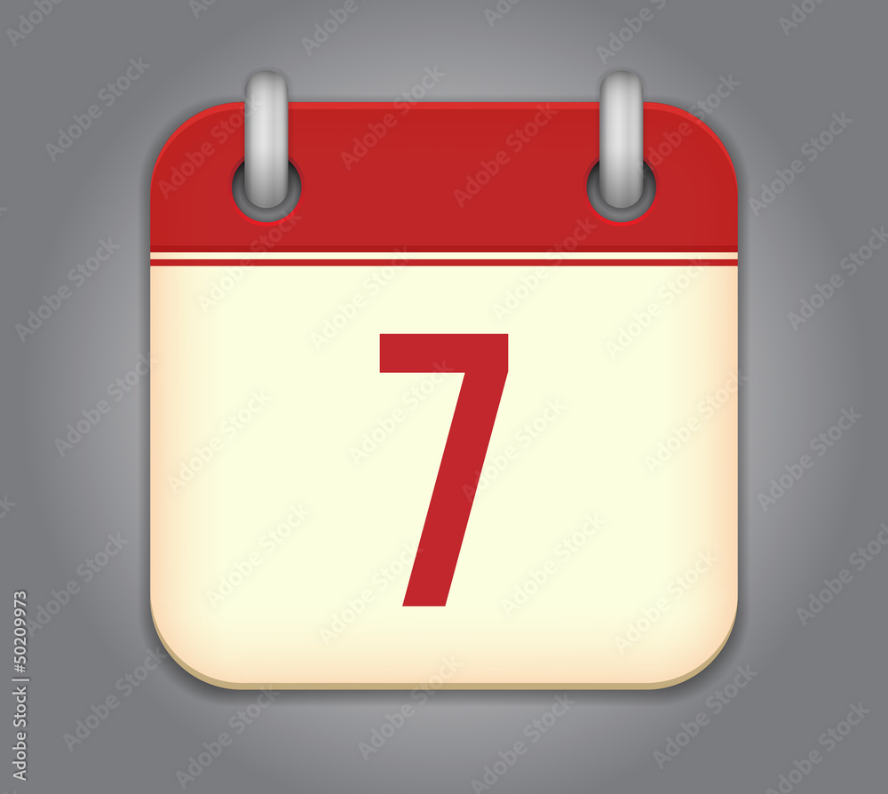 Vector calendar app icon Vector calendar app icon