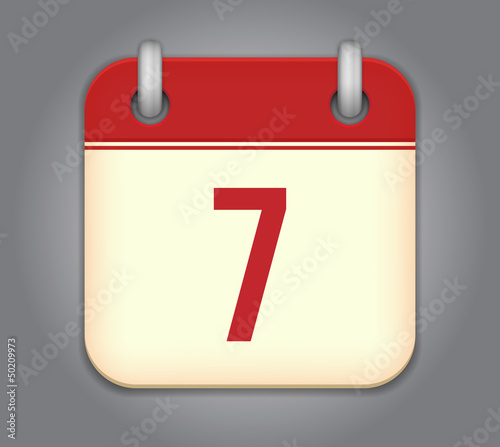 Vector calendar app icon
