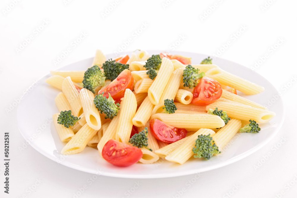 plate of pasta and vegetable plate of pasta and vegetable
