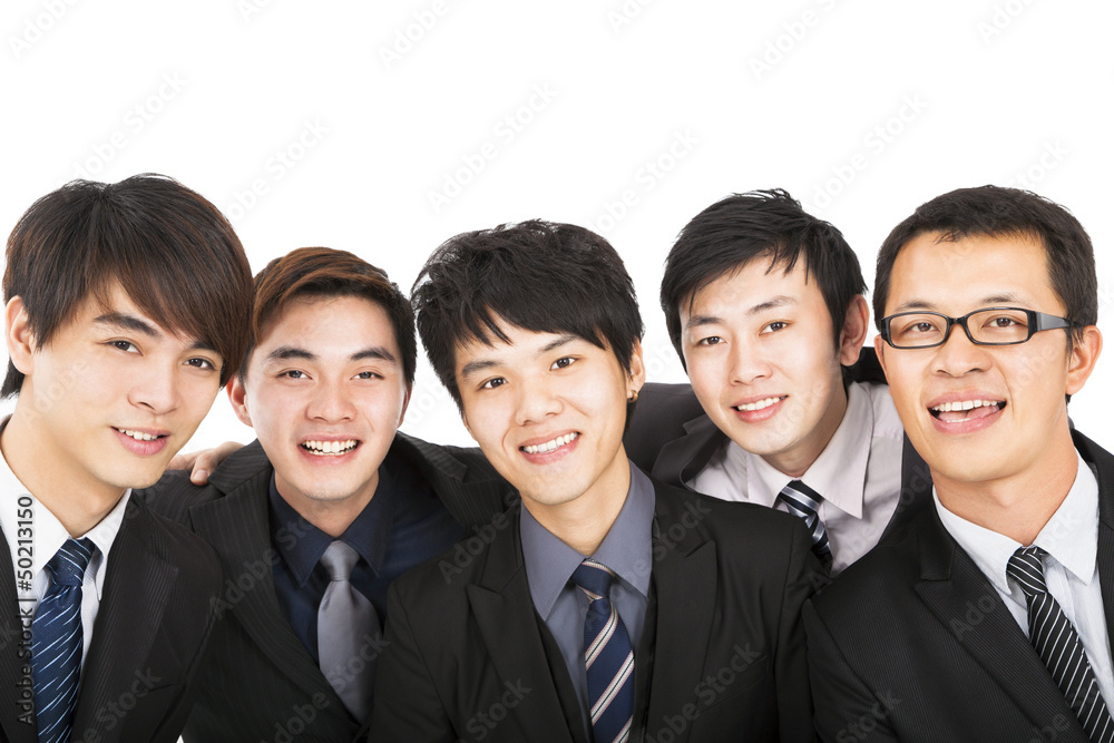 successful asian business team isolated on white successful asian business team isolated on white