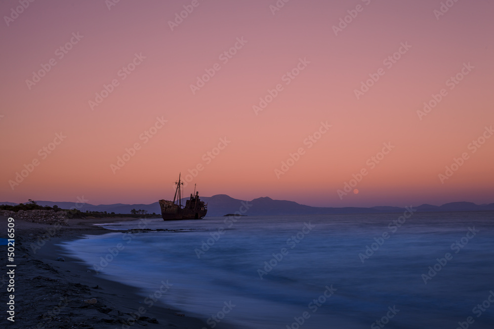 Shipwreck near Githeio,Greece