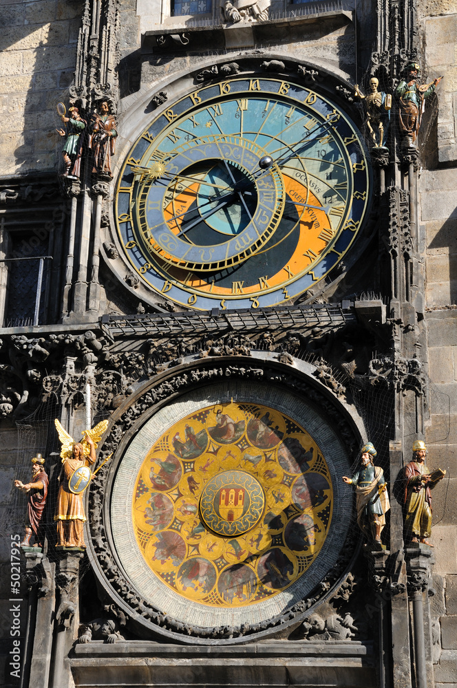 detail Prague Astronomical Clock, Orloj in Prague