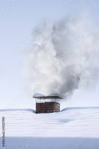 Kamin auf dem Dach