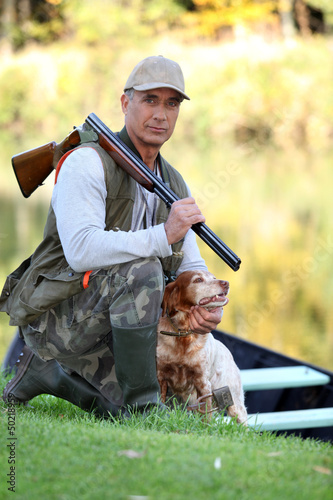 Hunter with dog