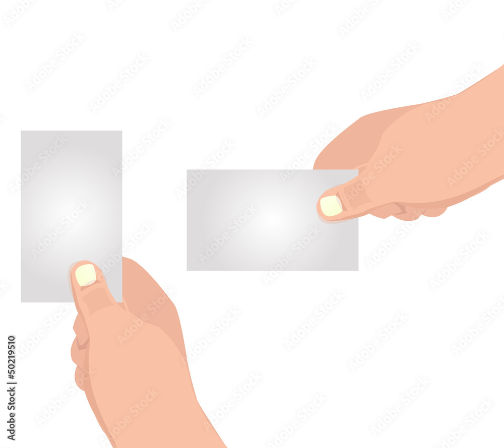 Fototapeta premium Hand holding blank card