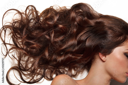 Curly Long Hair. High quality image.