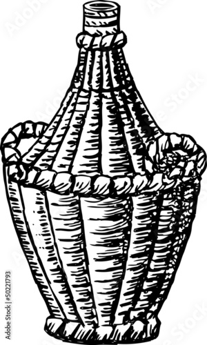 braided bottle of wine