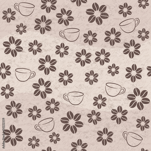 Vector coffee seamless background