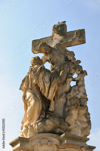 Statue St. Luitgarda on Charles Bridge in Prague