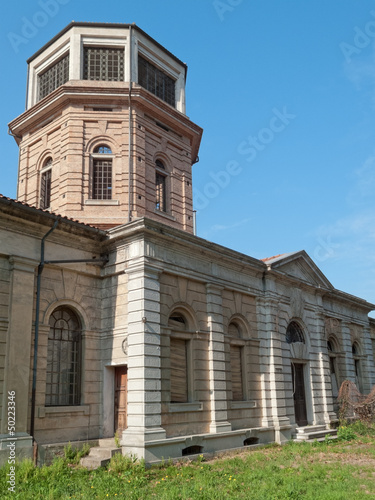 Neoclassical abandoned building