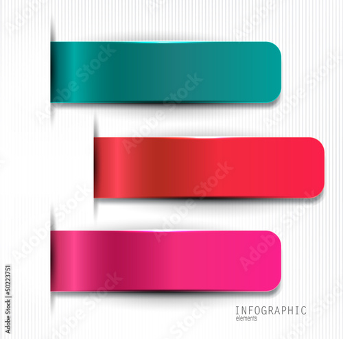 Set of bookmarks, stickers, labels, tags. Vector template for in