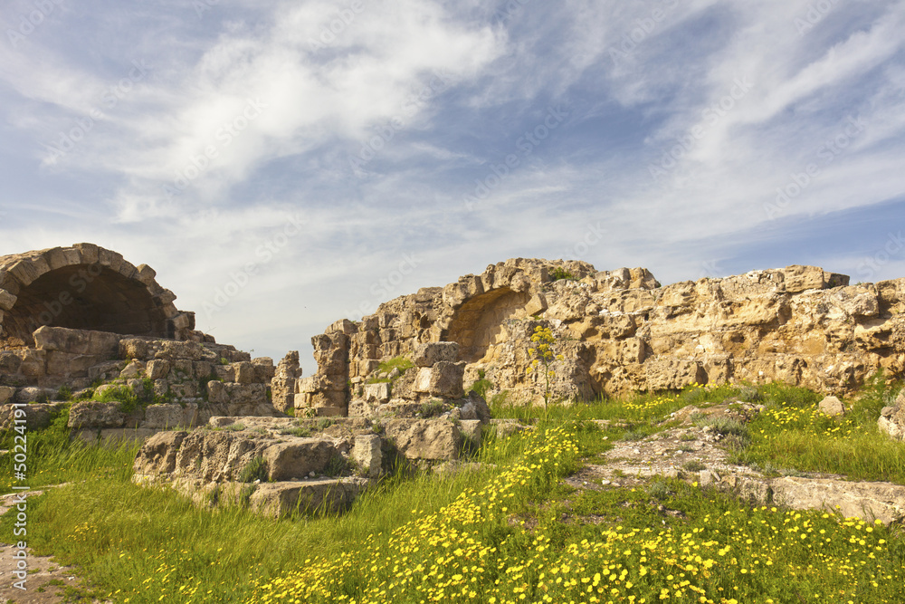 Ancient Roman site of Salamis in Famagusta, Cyprus.