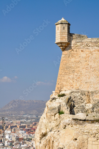 Quadro em tela Castillo de Santa Bárbara, Alicante (España)