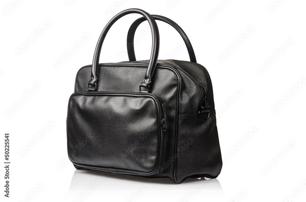 Leather bag isolated on the white background Leather bag isolated on the white background