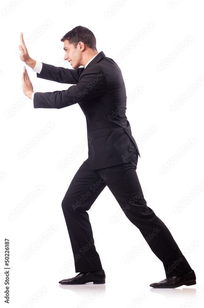 Young Businessman in conceptual photo Young Businessman in conceptual photo