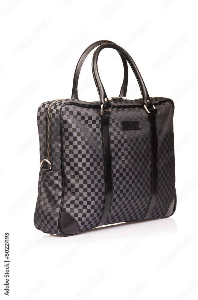 Leather bag isolated on the white background Leather bag isolated on the white background