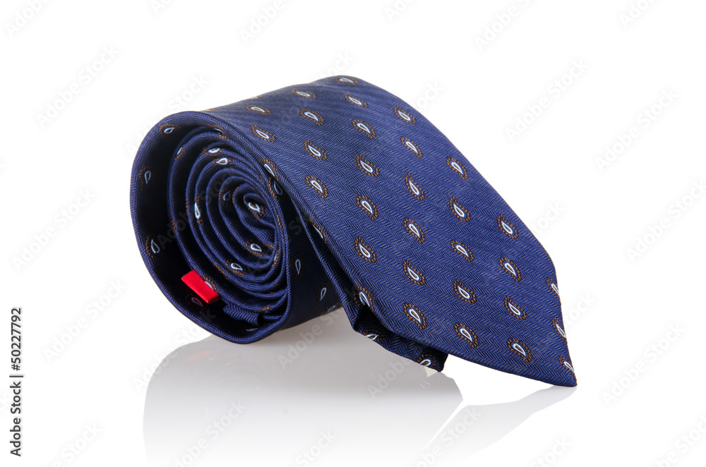 Elegant silk male tie ( necktie ) on white Elegant silk male tie ( necktie ) on white