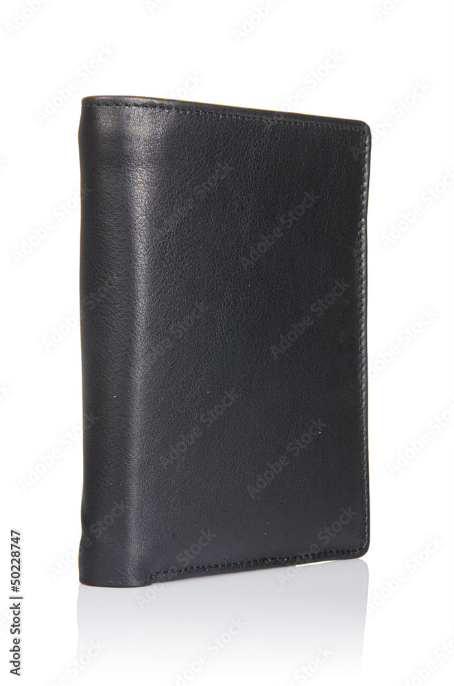 Leather wallet isolated on the white Leather wallet isolated on the white
