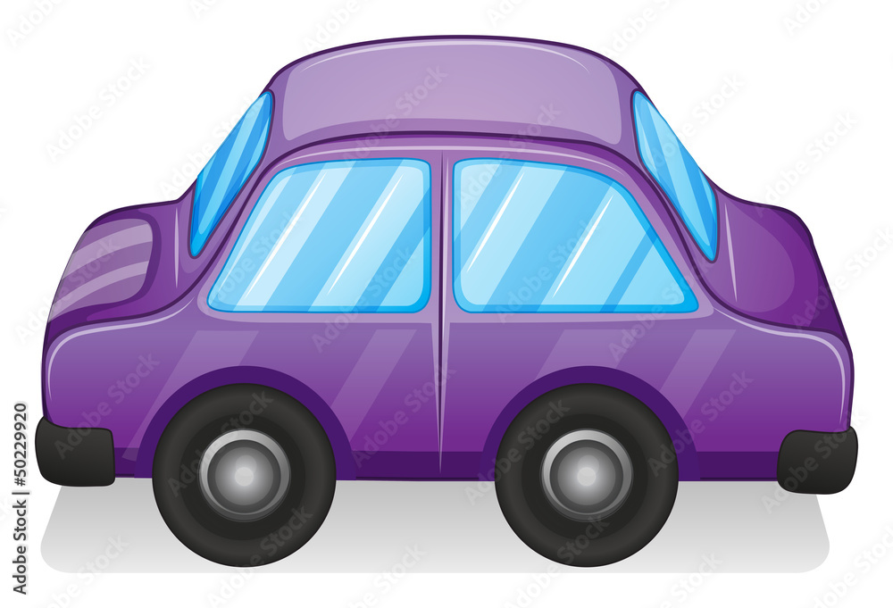 A violet toy car