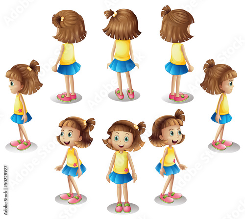 A girl forming a circle