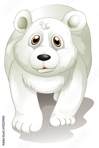 A giant white polar bear