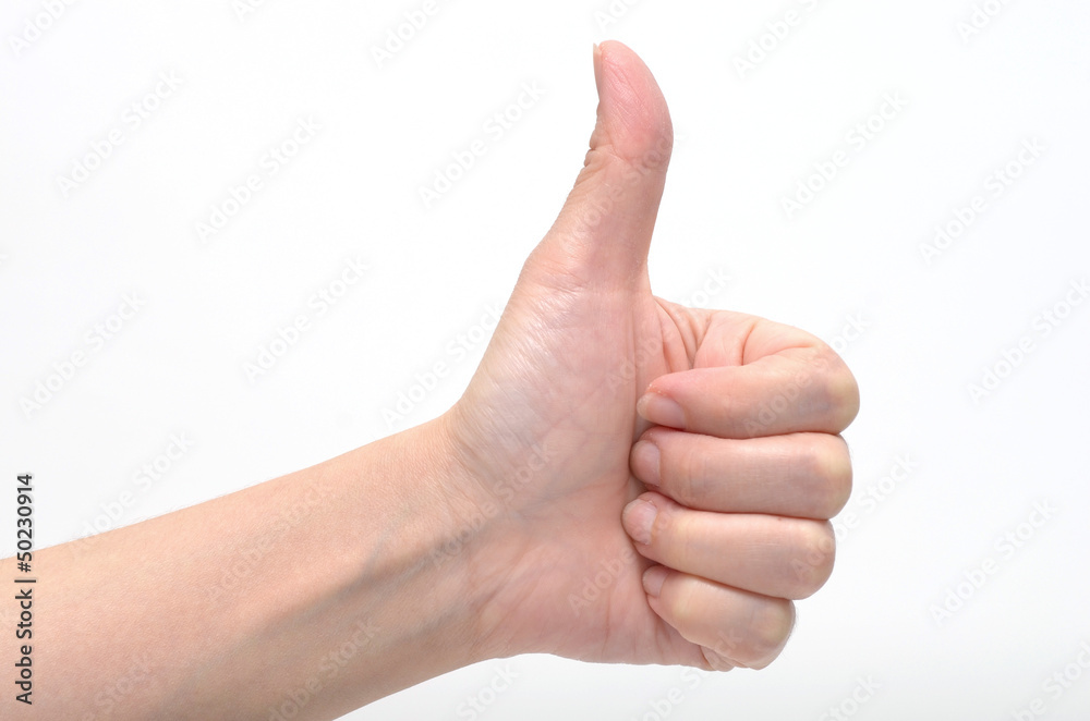 close up of hand with thumb up isolated on white background close up of hand with thumb up isolated on white background