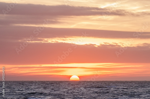 Sunrise at sea