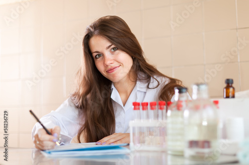 Health nurse in  laboratory photo