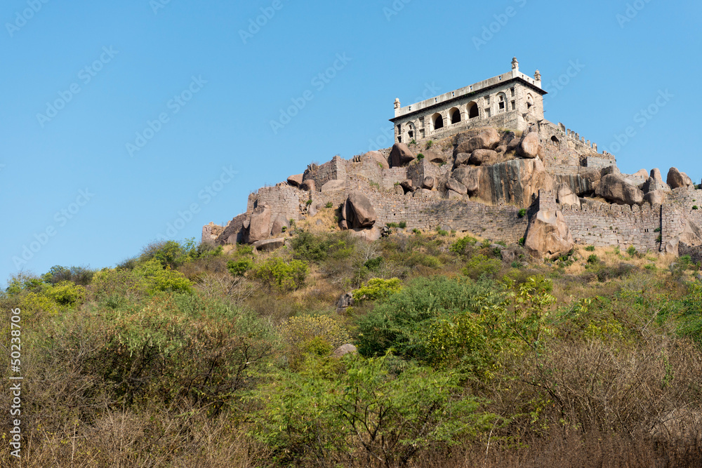 Fortification: Golconda fort in Hyderabad, India