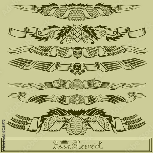 hop and grain advertising beer element
