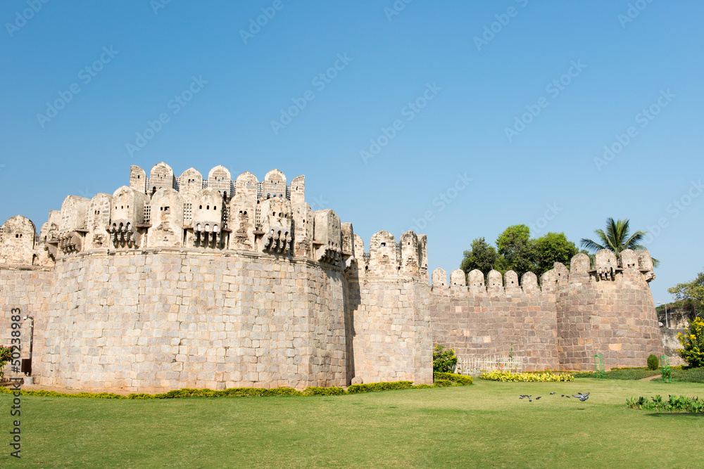 Hyderabad, India landmark, the famous Golconda Fort