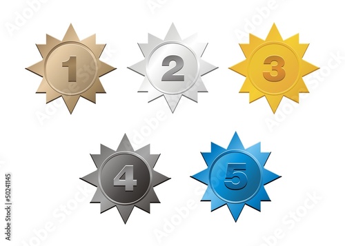 1,2,3,4,5 badges