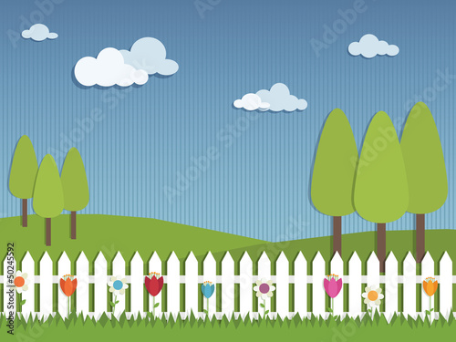 picket fence landscape