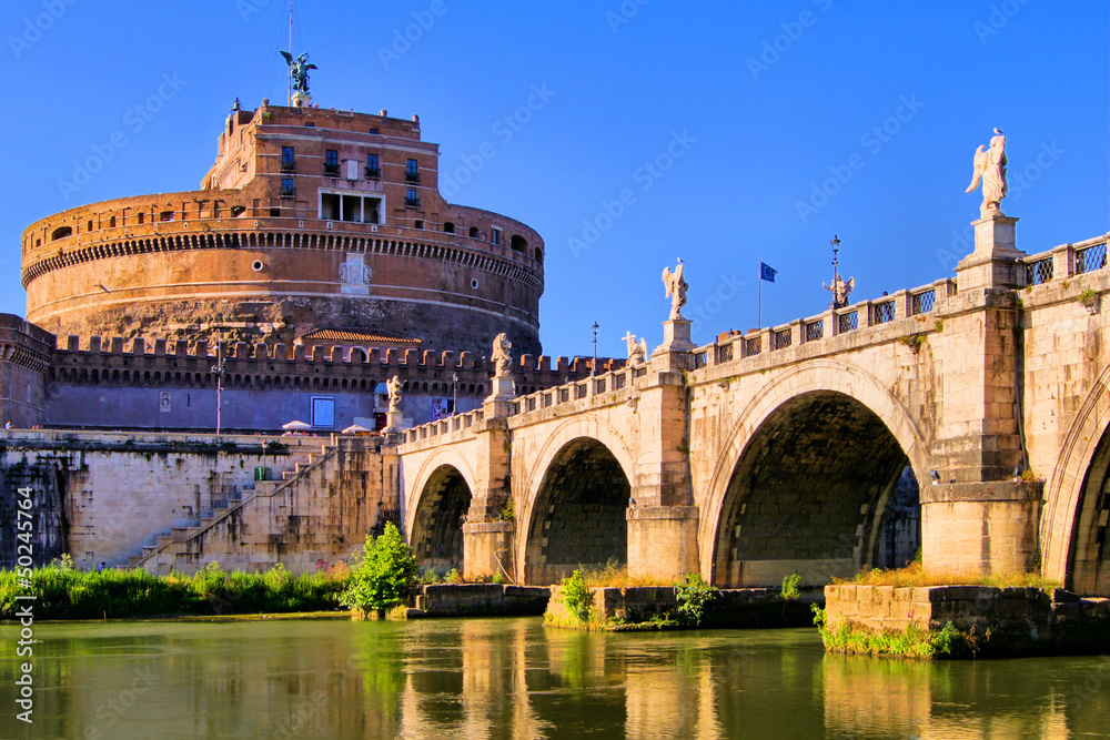 Castel Sant'Angelo and Bridge of Angles, Rome, Italy