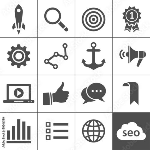 Search engine optimization icon set