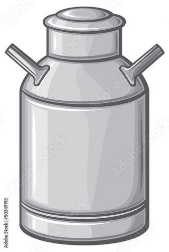 retro aluminum milk can