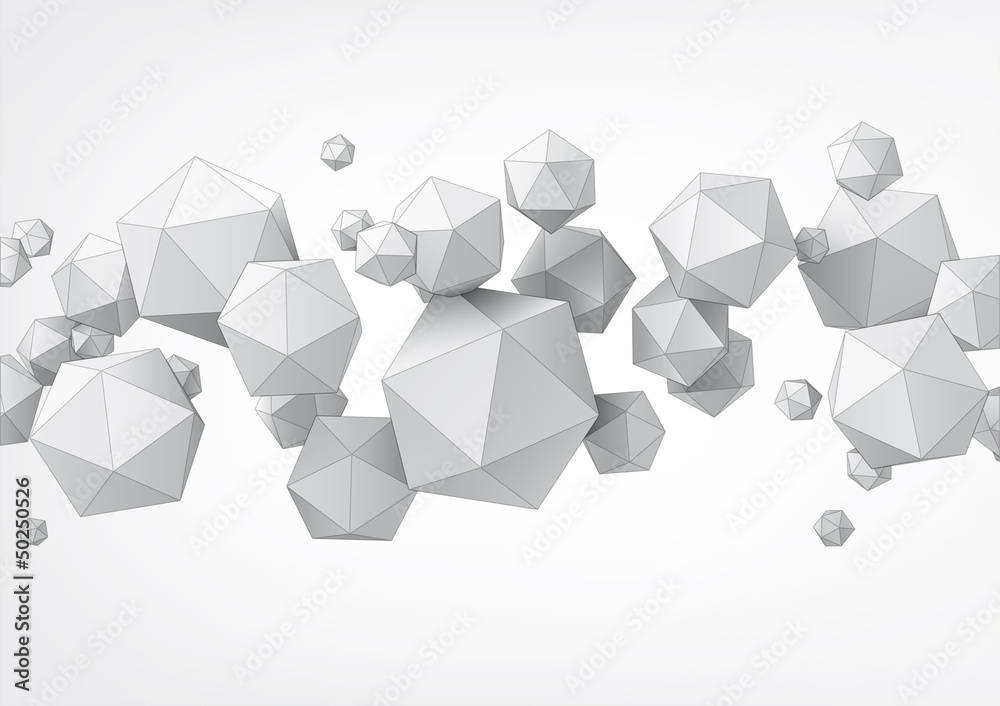 Composition of icosahedron for graphic design Composition of icosahedron for graphic design