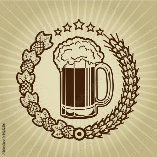 Vintage Beer Mug Seal