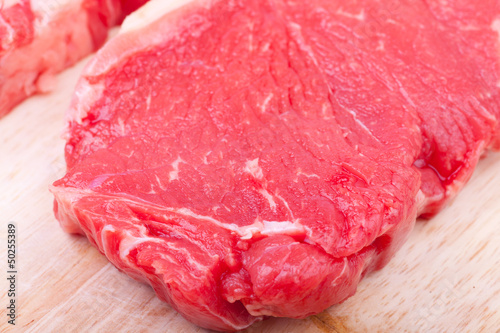 macro picture of rump steak