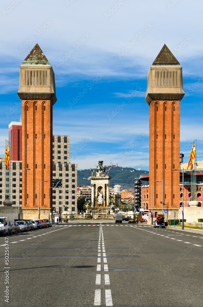 The Venetian Towers at the Espanya Square, Barcelona