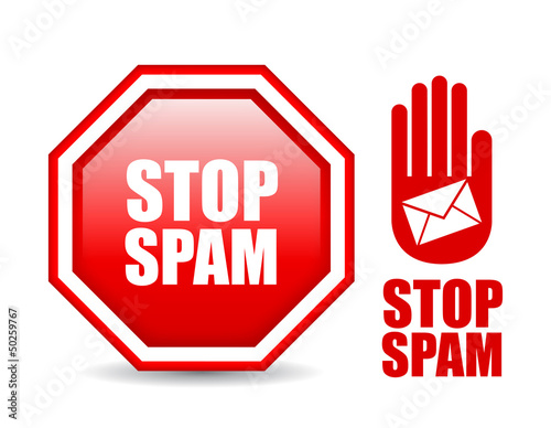 Stop spam sign