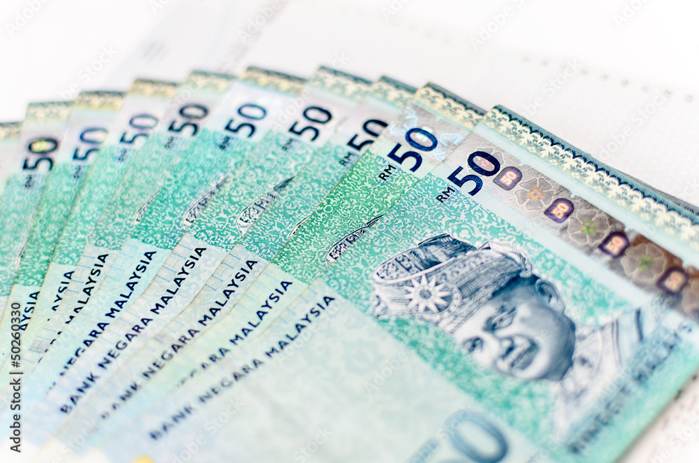 Fototapeta premium Account book. with Malaysia Ringgit