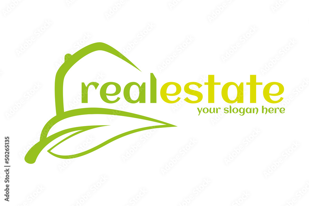 real estate logo - obrazy, fototapety, plakaty 
