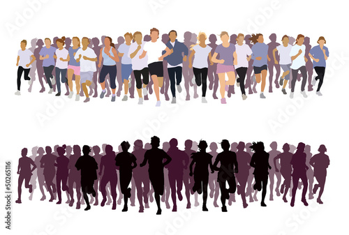 Running people